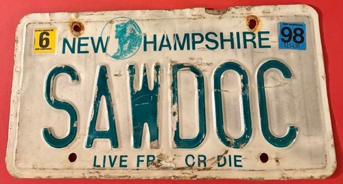 SAWDOC Vanity License Plate Saw Doc Doctor Saw Doctors Rock & Roll Band