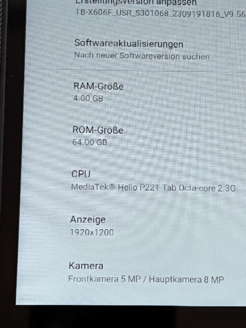 Lenovo Tab M10 plus 64GB (4GB RAM) Wi-Fi. 10,1 Zoll - grau  Model TB-606F Tablet - Bild 4 von 4