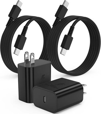 2Pack 45W Super Fast Charger Type C 6ft, USB C Wall Charging Block Plug and Long