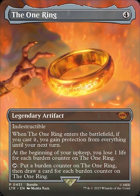マジック：ザ・ギャザリング The One Ring MTG - (Borderless Bundle Foil) THE ONE RING - Lord of the Rings (M