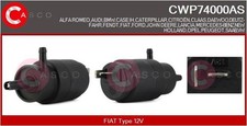 Casco Waschwasserpumpe, Scheibenreinigung CWP74000AS passend für FIAT FORD