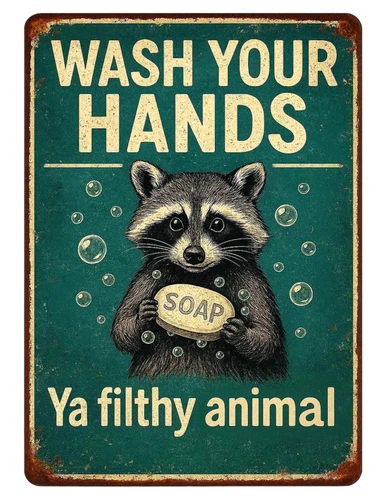 Funny Toilet Bathroom Flush Wash Your Hands Poop Poo Seat Self Adhesive Sticker