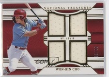 2024 Panini National Treasures Game Gear Swatches Quad 31/99 Won-Bin Cho 16wc