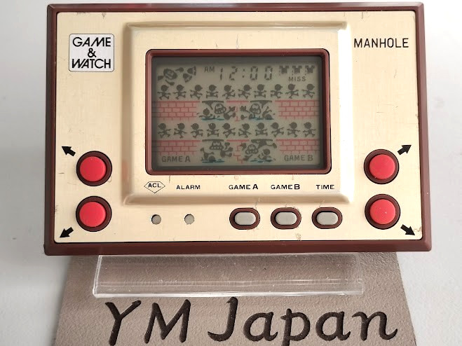 Nintendo MH-06 Manhole LSI Juego y Reloj Usado Japón Vintage Retro