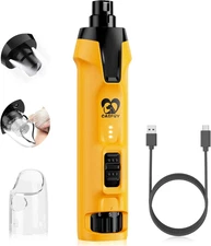 Casfuy 6-Speed Dog Nail Grinder – 50%+ Boost Power Dog Nail Trimmers Quiet with