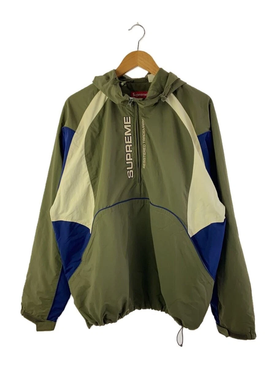 Supreme 22AW Pullover mezza zip con pannelli giacca nylon XL Nylon Cachi