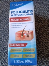 Folliculitis Treatment Cream 5 Benzoyl Peroxide  Tea Tree 100g/3.53 Ozs NIB