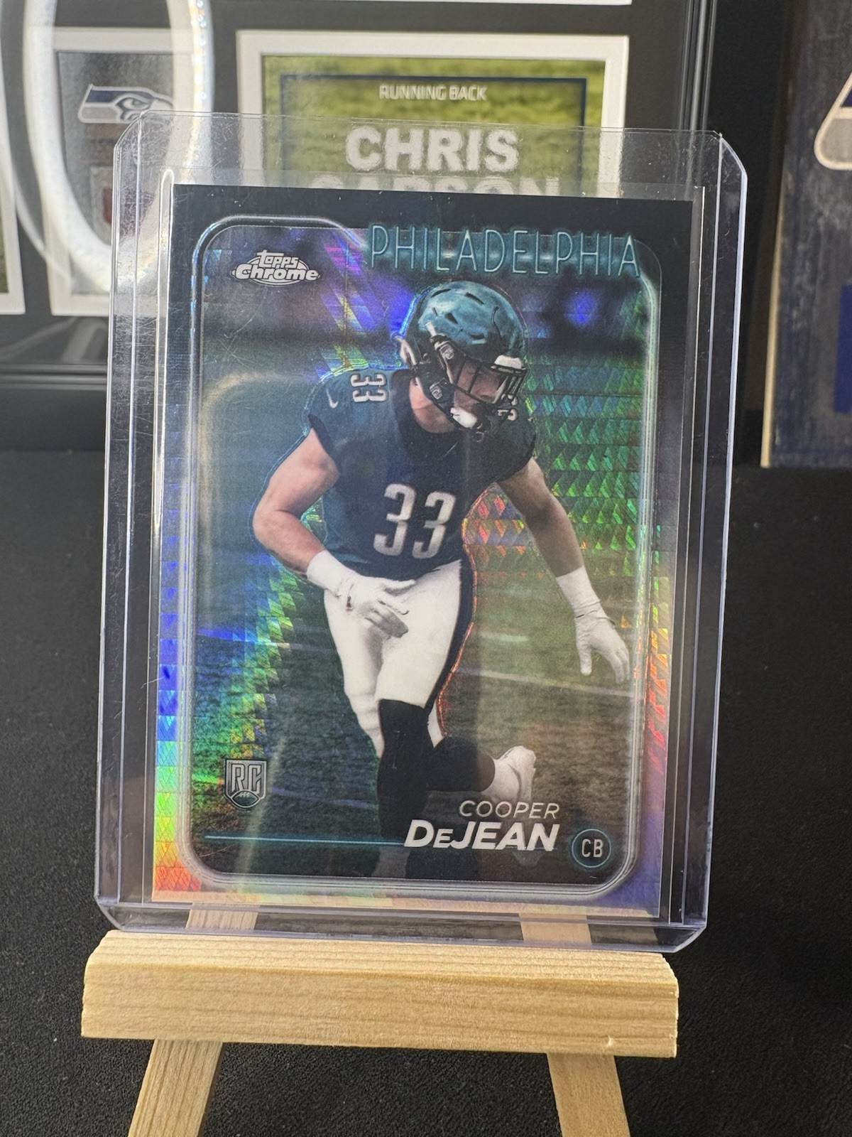 2024 Topps Chrome Cooper DeJean Hyper Prism #232 (RC) Philadelphia Eagles  #B