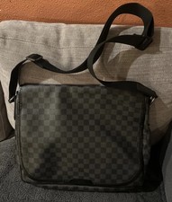 LOUIS VUITTON SHOULDER BAG DANIEL MM DAMIER GRAPHITE PVC Black Used