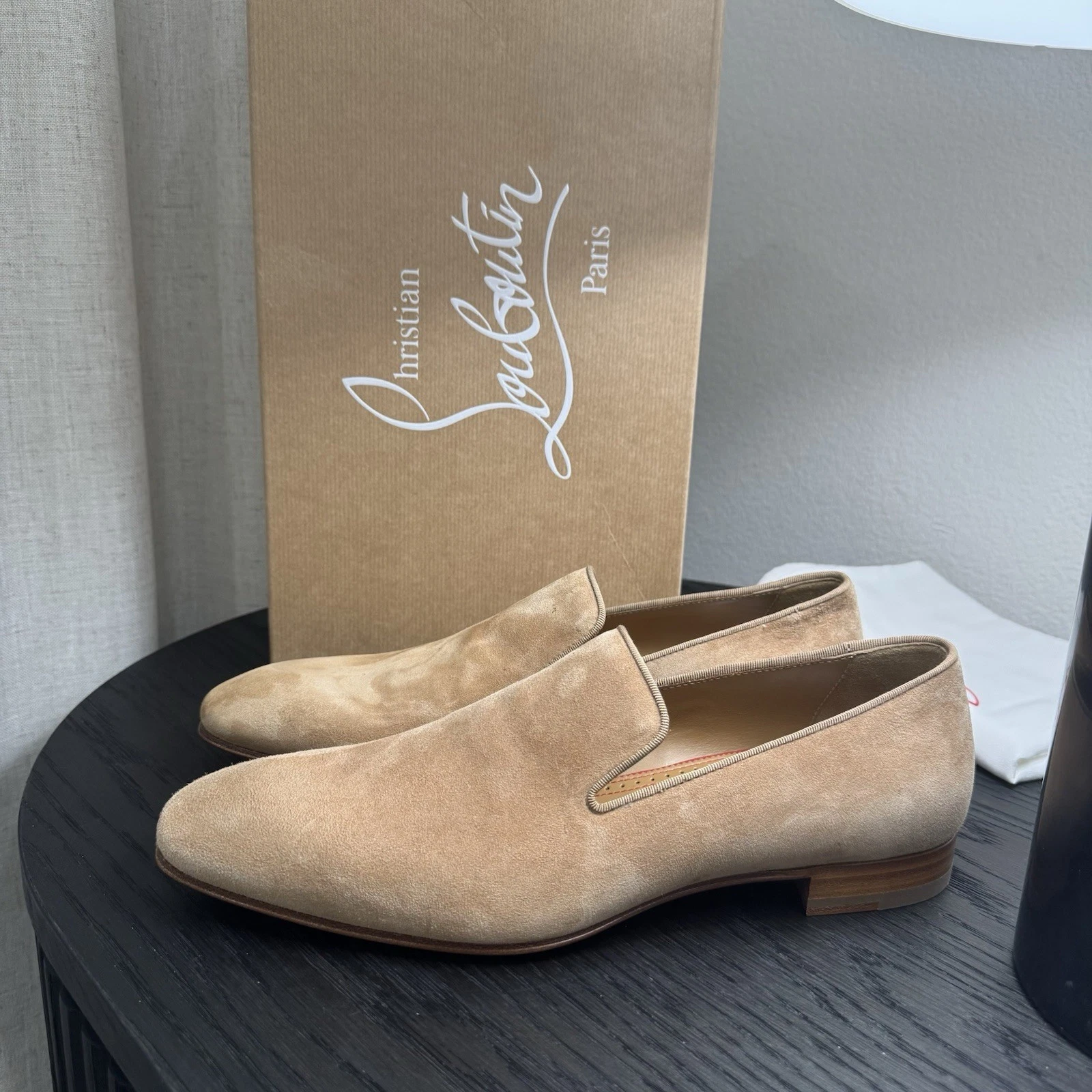 Christian Louboutin — Christian Louboutin Dandelion Loafer Suede Lionne Beige 41