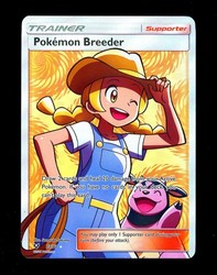 Pokemon Breeder 73/73 Shining Legends Full Art Ultra Rare Holo Trainer