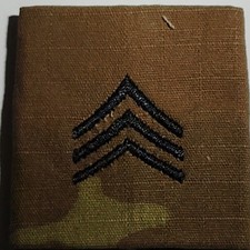 U.S. Army Sergeant E 5 OCP Rank Loop Epaulette Novelty Patch