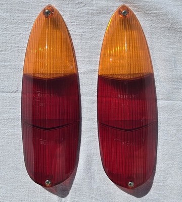 VW Hella Euro Flat Tail Light Lenses Type 3, N.O.S. 1961-1969 Original Pair RARE