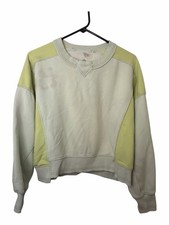Free People Movement Intercept Colorblock Two-Tone Light Green Panel Sweatshirt