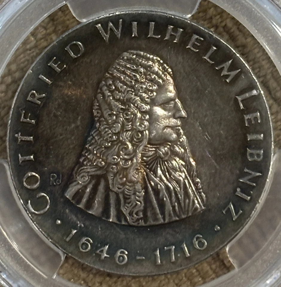 Deutschland - Demokratische Republik - 1966 20 Mark Leibniz - PCGS MS64 - Bild 3 von 4