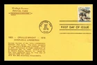 Dr Jim Stamps Fdc 31C Airmail Wright Bros Lindbergh Souvenir Postal Card Signed