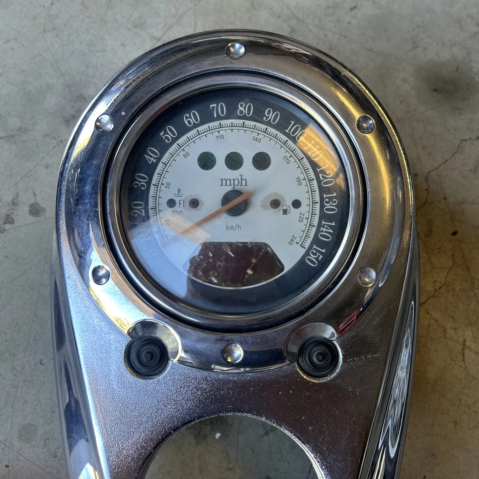 Velocímetro Kawasaki Vulcan 2000 2004-2009 con cubierta cromada Foto 2 de 4