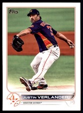 Justin Verlander 2022 Topps #350 Astros MLB READ FREE SHIPPING AutographDen