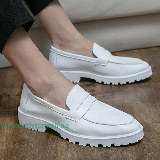 SAOLA Mocassini uomo punta tonda eleganti festa Oxford slip on ecopelle scarpe antiscivolo