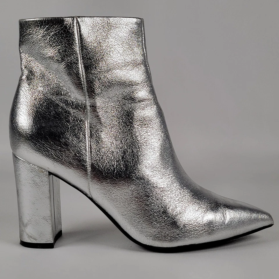 Botas al tobillo Marc Fisher MFGLORENA4-R peltre metálico plateado para mujer talla 8,5 M Foto 3 de 4