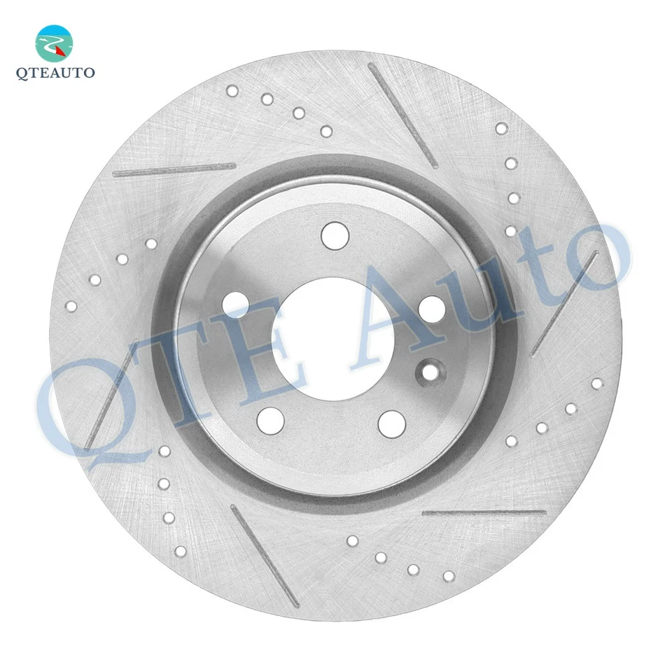 Rotores de disco de freno delanteros ranurados perforados 325 mm para Ford Taurus 2010-2019 Foto 3 de 4