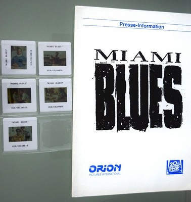 D347 5x Dias + Presseheft MIAMI BLUES Fred Ward, Alec Baldwin, Jennifer Jason Le