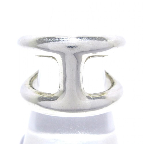 Bague HERMES Authentique En Argent 925, Modèle Ceinture Ring, Taille 5.5 – Occasion En Bon état