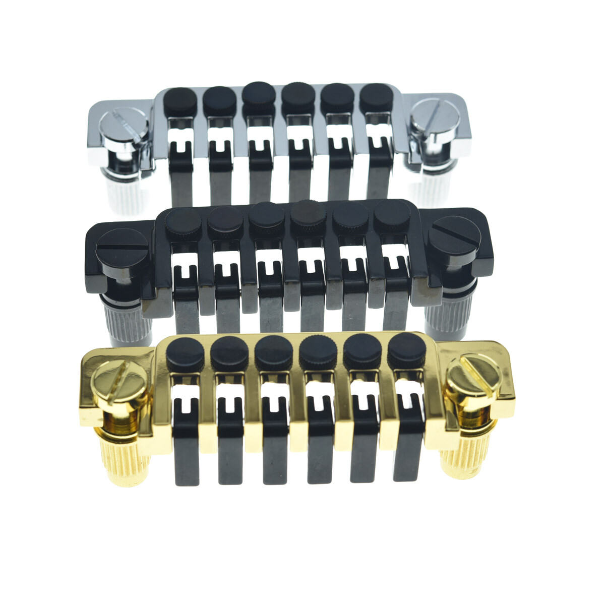 LYWSMSK Elektrische Gitaar TP-6 Style Bridge Stop Bar Vintage 70's Bridge Staartstuk voor LP Les Paul/SG/ES Elektrische Gitaren Chrome