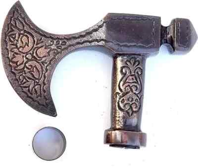 Designer Antique Brass Finish Viking Axe Head Handle Only for Walking Stick Cane