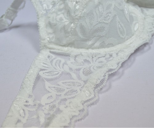 Women Sexy Underwire Push Up Bra 3/4 Cup Minimizer Padded Lace Sheer Bras ABCDEF - Picture 12 of 18