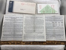1950s AT&T Bell Telephone Stock Holders Information Vintage Lot #1