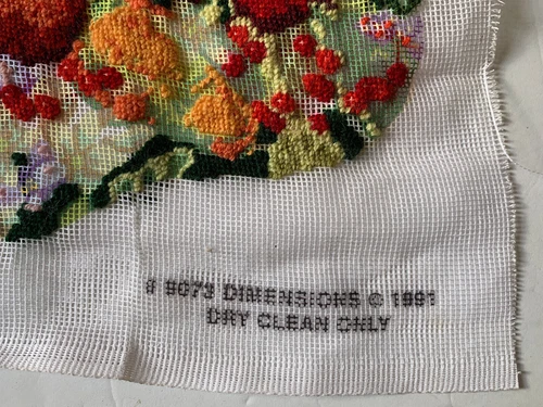 Dimensions Needlepoint Fruit Tapestry Christmas Stocking Kit -Started #9073