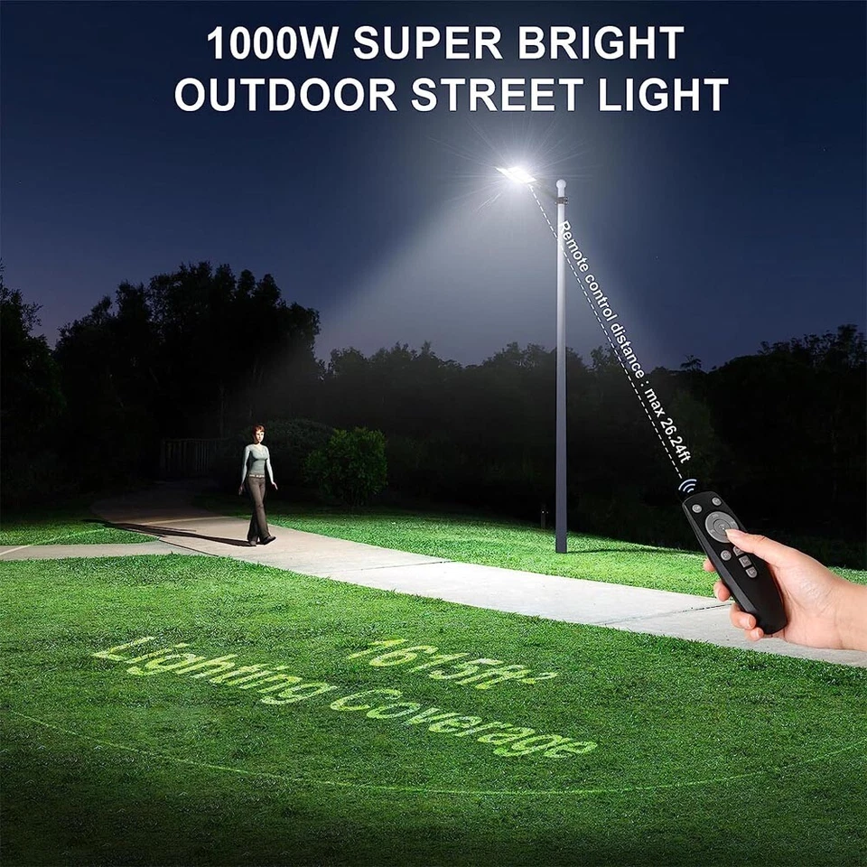 Super Bright LED Solar Street Light Outdoor Security Sensor Dusk to Dawn Lamp - Image 4 of 4