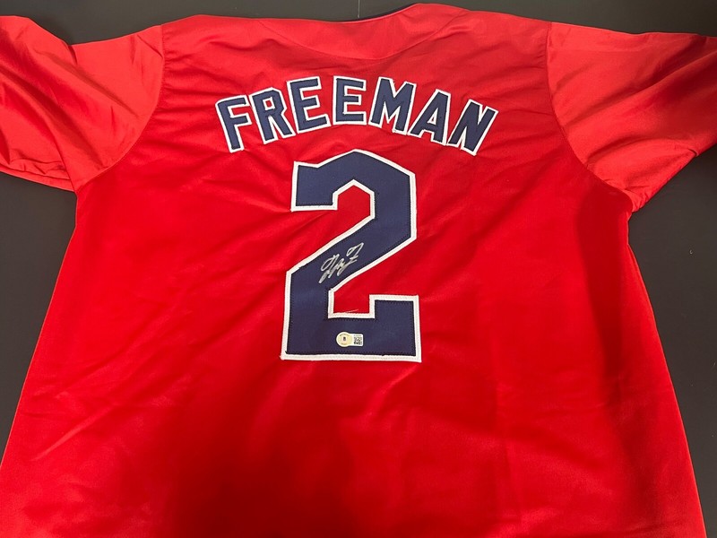 Tyler Freeman Guardians Auto Signed Jersey Custom Beckett Rookie Hologram Red -