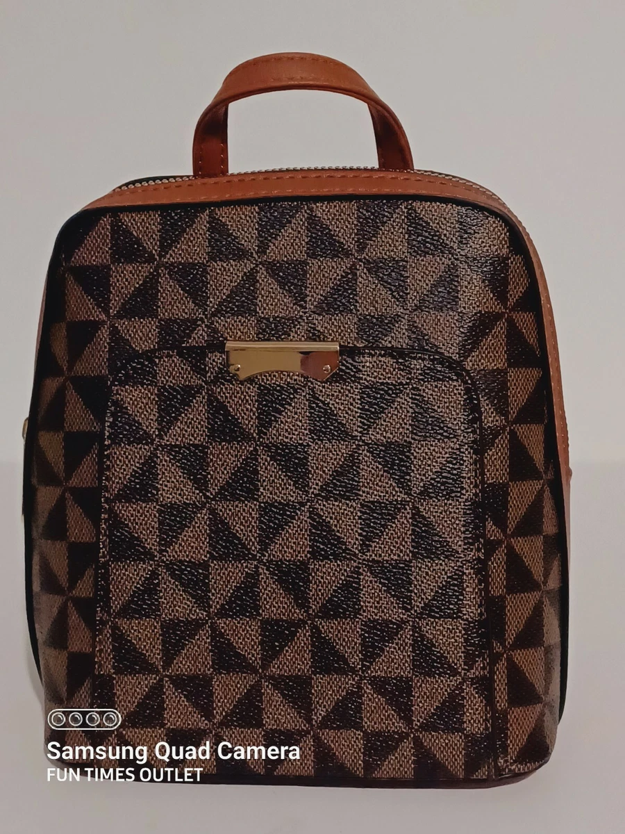 LV LOUIS VUITTON LOGO BROWN LEATHER BAG Samsung