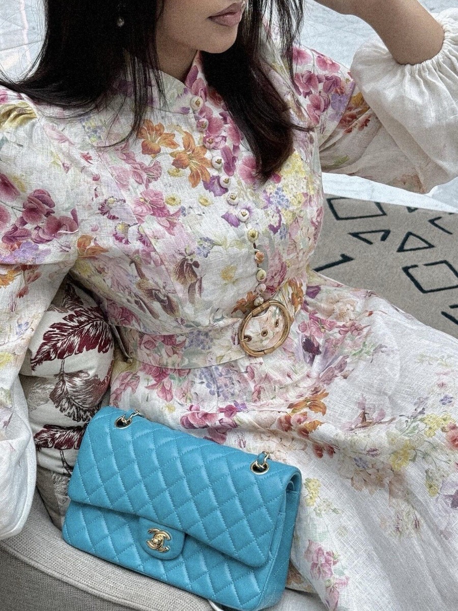 knee length dresses for ladies Natura Buttoned Mini Dress Kaleidoscope Garden