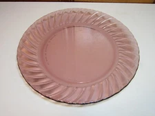 Duralex Bormioli Rocco Rivage Amethyst Purple Swirl 9 1/4" Dinner Plate France