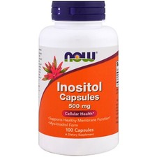 Now Foods, 3 Pack Inositol Capsules, 500 mg, 100 Capsules