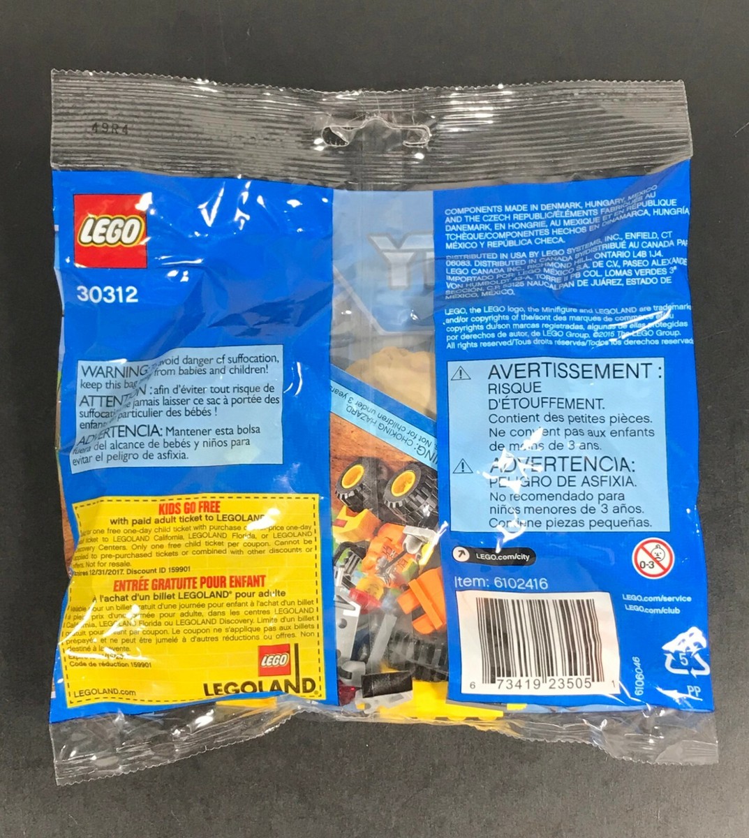 LEGO City DEMOLITION DRILLER 30312 FACTORY SEALED Polybag *Ships