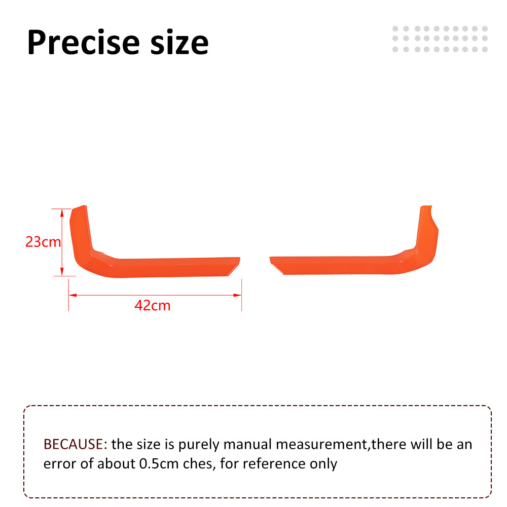 2xGear Shift Speed transmission Side Panel Trim Cover For Ford F150 2021+ Orange