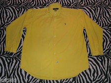 POLO RALPH LAUREN - Yellow Shirt - Vintage Yellow Shirt - Yellow Color 