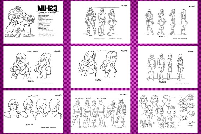 A08 MOTU HE MAN ep123 - model sheets character guide - 32 BW mds | eBay