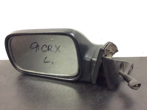 88-91 CRX 2Dr Left Mirror Rear View Door Mirror Manual Black Used OEM