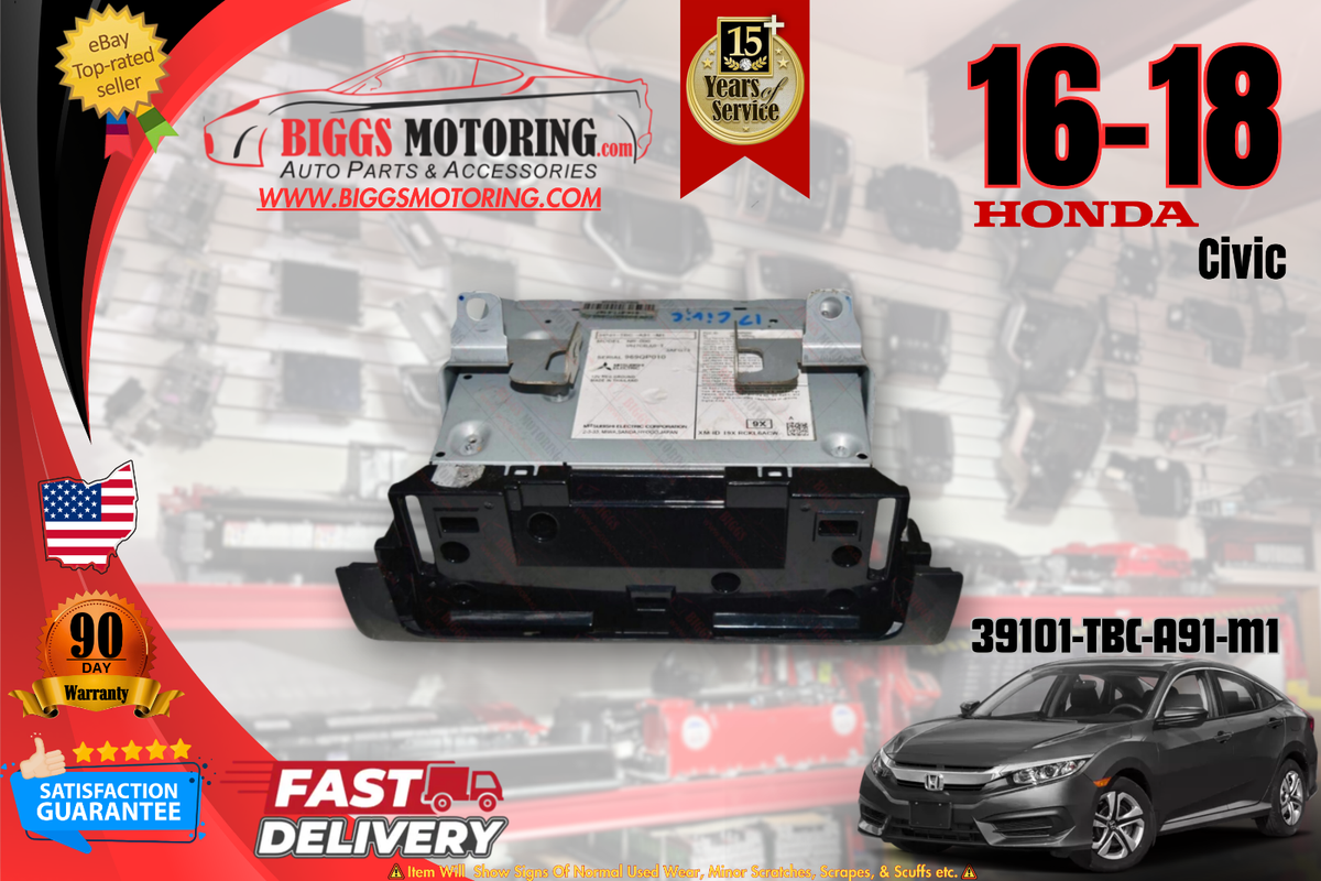 16-18 Factory Oem Honda Civic Radio Receiver Sedan Touring 39101