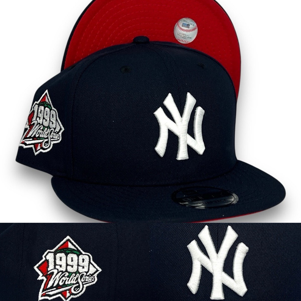 NY Yankees 99WS 9FIFTY Adjustable Snapback New Era Cap-Navy Blue
