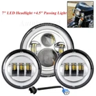 For Yamaha Royal Star Venture XVZ1300 7" LED Headlight+4.5" Passing Lights Combo