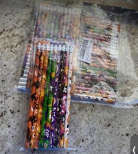 Halloween Pencils for Kids, 12 Design Pack Pencils Bulk with Erasers 48