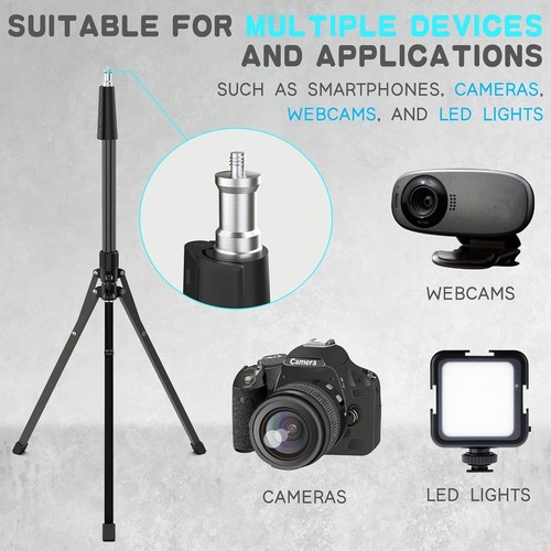 UBeesize 92’’ Cell Phone Tripod Stand with 16.5’’ Gooseneck and Remote, Overhead - Photo 5 sur 6