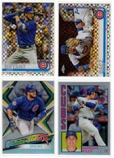 4x Cubs LOT - Baez Bryant Rizzo Bote ▪ 2019 Topps Chrome  Xfractor 1984 Future