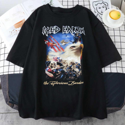 Iced Earth The Glorious Burden Album Men T-shirt Black Unises - Free Shipping